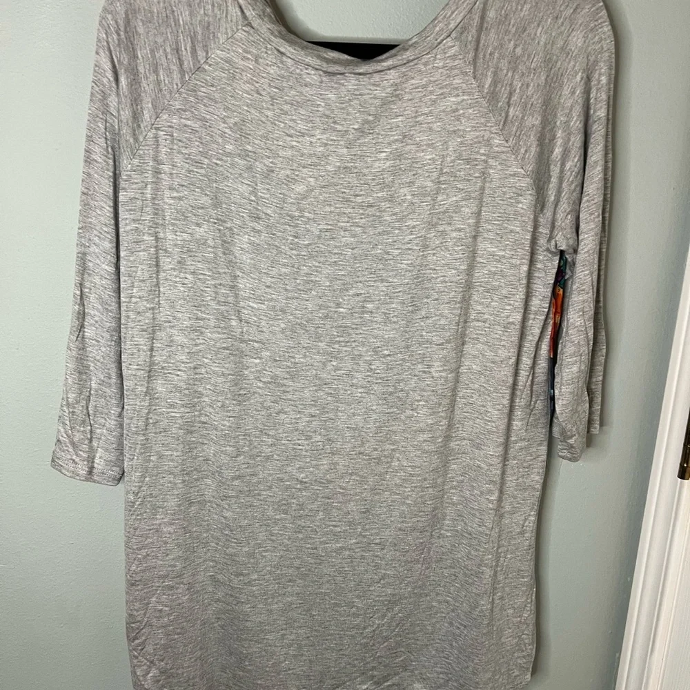 LARA Floral 3/4 Sleeve Top - Orange, Purple, Pink, Gray - Picture 5 of 5